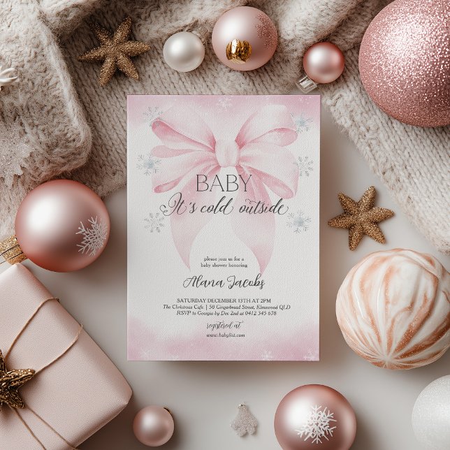 Baby It's Cold Outside Baby Shower Jul  Inbjudningar (Baby its Cold Outside Baby Shower Invitation Winter Christmas Baby Shower)