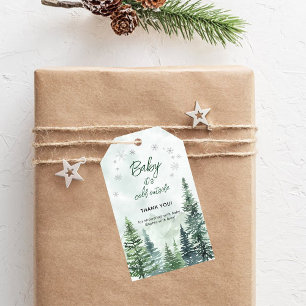 Baby it's Cold Outside Baby Shower Tack för presen Presentetikett