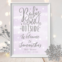 Baby It's Cold Outside Baby Shower Välkomstskylt