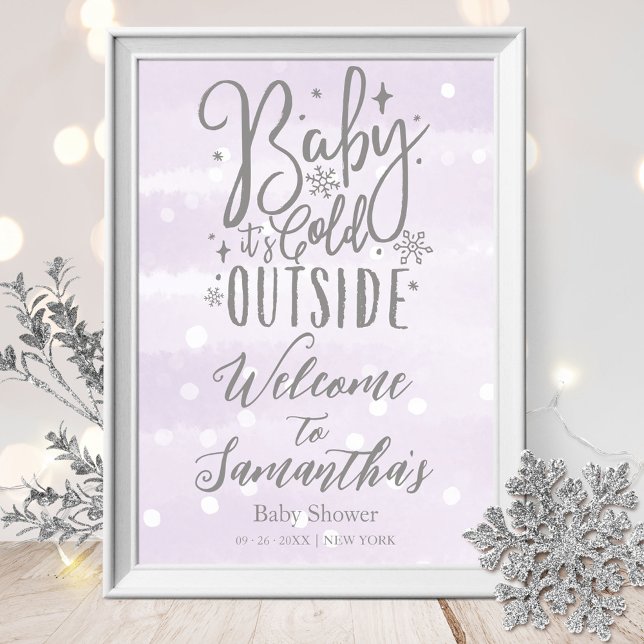 Baby It's Cold Outside Baby Shower Välkomstskylt Poster (Skapare uppladdad)