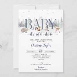 Baby It's Cold Outside Baby Shower, Vinter Baby Sh Inbjudningar
