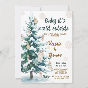 Baby It's Cold Outside Bebisdopp Inbjudningar
