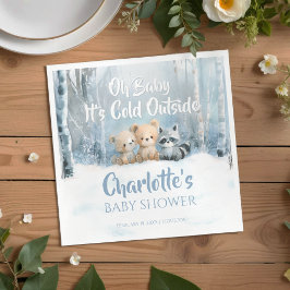 Baby it's cold outside Blue Forest Baby Shower Pappersservett