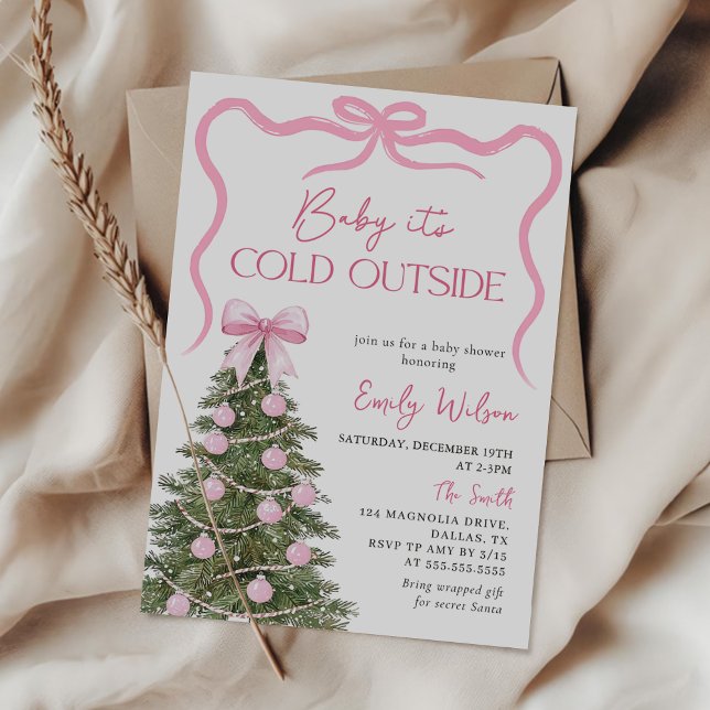 Baby it's Cold Outside Christmas Baby Shower Inbjudningar (Skapare uppladdad)