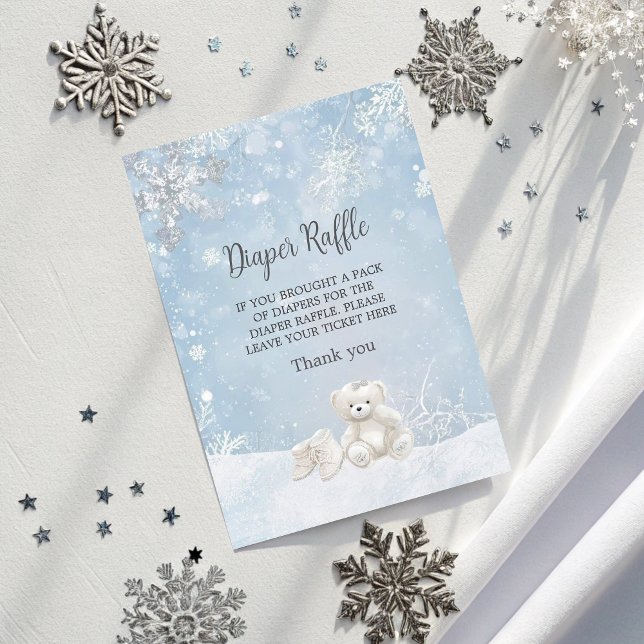 Baby It's Cold Outside Diaper Raffle Baby Shower  Tilläggskort (Skapare uppladdad)