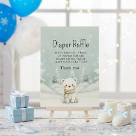 Baby It's Cold Outside Diaper Raffle Baby Shower Tilläggskort