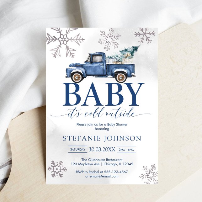 Baby It's Cold Outside Drive Baby Shower Inbjudningar (Skapare uppladdad)