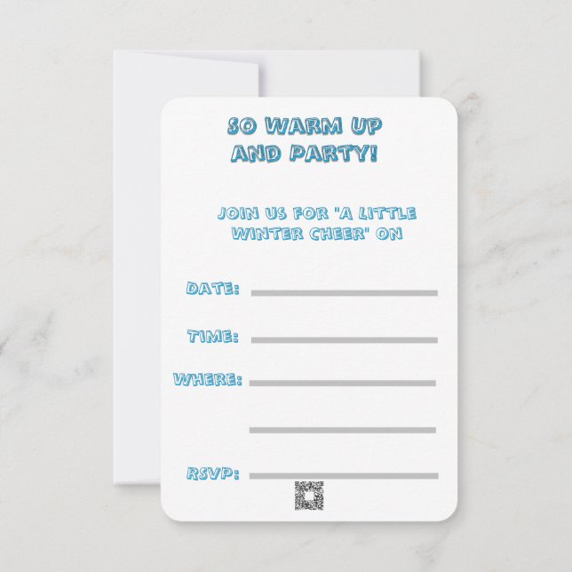 Baby It's Cold Outside! Festartiklar Inbjudningar (Baksida)