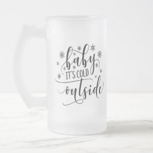Baby It's Cold Outside Glassmugg Frostat Ölglas