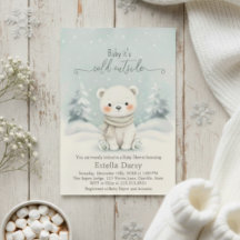 Baby It's Cold Outside Isbjörn Bebis Shower