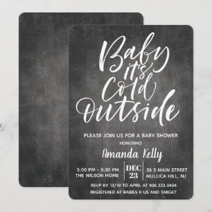 Baby It's Cold Outside Krita Baby Shower Inbjudan