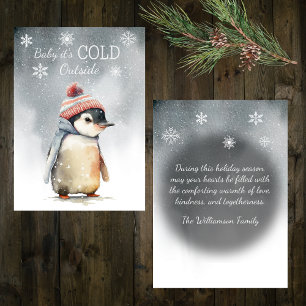 Baby It's Cold Outside Pingvin Julkort