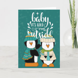 Baby It's Cold Outside Pingvinkort Kort