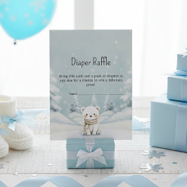 Baby It's Cold Outside Polar Bear Diaper Raffle Tilläggskort