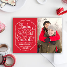 Baby It's Cold Outside Röd Skript Foto