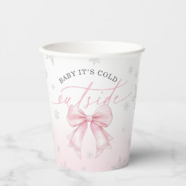 Baby It's Cold Outside Rosa Båge Vinter Bebis Baby