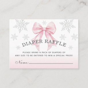 Baby It's Cold Outside Rosa Band Diaperlotteri Visitkort