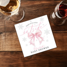 Baby It's Cold Outside Rosa Slinga Vinter Bebis Sh