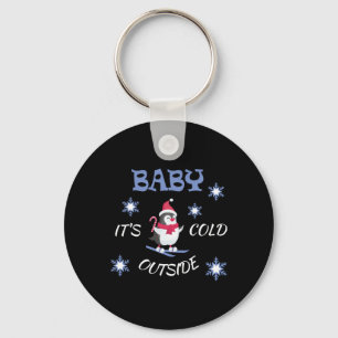 Baby It's Cold Outside Skidpenguin T-shirt Nyckelring