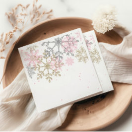 Baby It's Cold Outside Snöflinga Bebis Badrumsduk Pappersservett