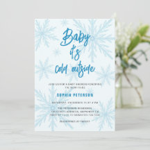 Baby It's Cold Outside Snöflingor Pojke Baby Showe