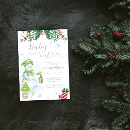 Baby It's Cold Outside Snowman Baby Shower Inbjudningar