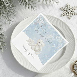 Baby, It's Cold Outside Teddy Bear Vinteraccent Pappersservett