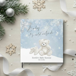 Baby, It's Cold Outside Teddy Bear Winter Keepsake Gästböcker