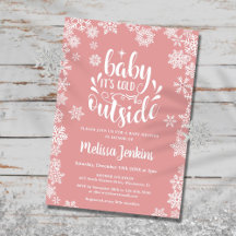 Baby It's Cold Outside Tjej Vinter Baby Shower