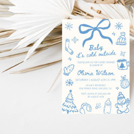 Baby It's Cold Outside Vinter Baby Shower-fest Inbjudningar