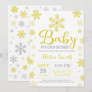Baby It's Cold Outside Vinter Baby Shower Inbjudningar