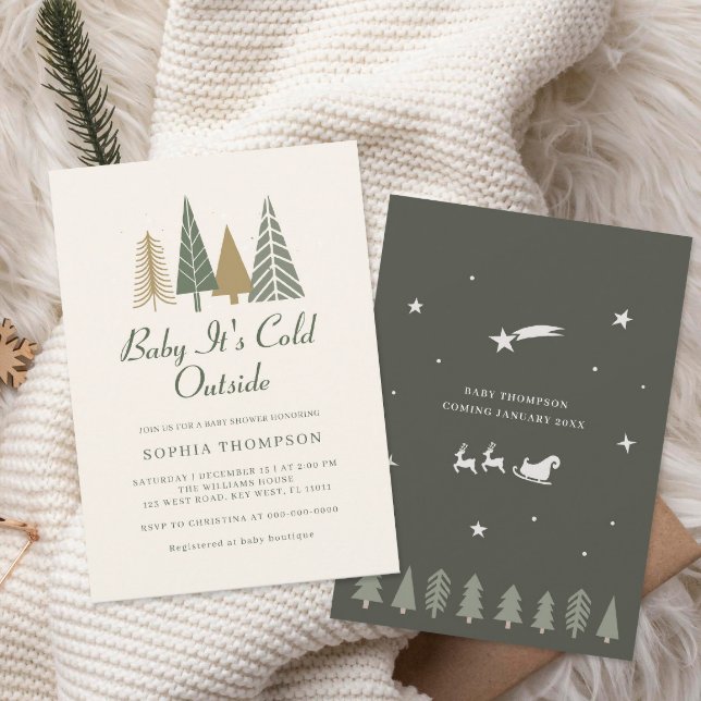 Baby It's Cold Outside Vinter-Baby Shower Inbjudningar (Skapare uppladdad)