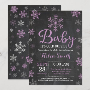 Baby It's Cold Outside Vinter Baby Shower Inbjudningar
