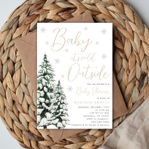 Baby It's Cold Outside Vinter Babyshower Inbjudan
