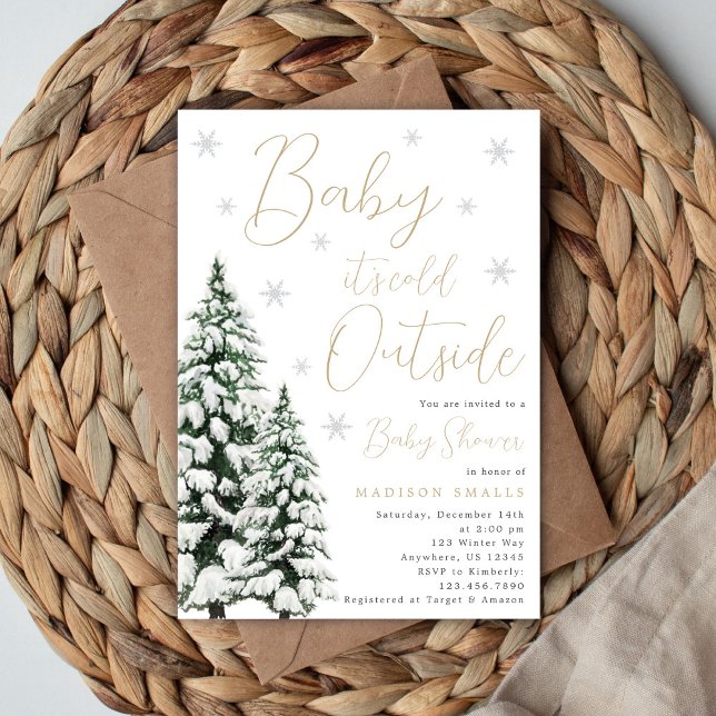 Baby It's Cold Outside Vinter Babyshower Inbjudan (Skapare uppladdad)