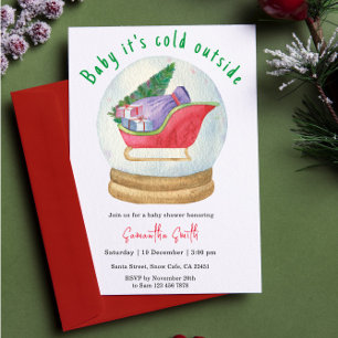 Baby It's Cold Outside Vinter Babyshower Inbjudningar