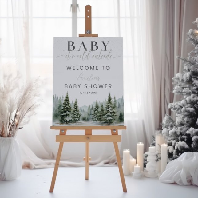 Baby It's Cold Outside Vinter Babyshower Välkomsts Poster (Skapare uppladdad)