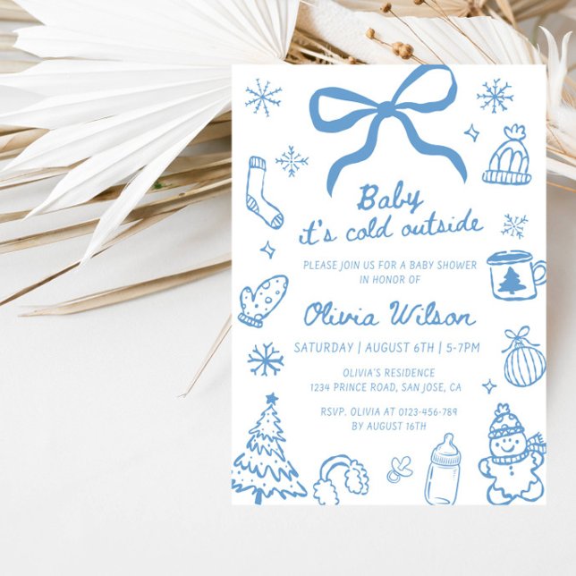 Baby It's Cold Outside Vinter Babyshowerfest Inbjudningar (Skapare uppladdad)
