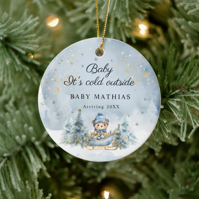 Baby It's Cold Outside Vinter-Barnkalaspresenter Julgransprydnad Keramik (Träd)