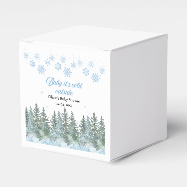 Baby It's Cold Outside Vinter Bebis Dusch Presentaskar (Framsidan Sidan)