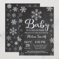 Baby It's Cold Outside Vinter Bebis Shower