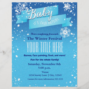 Baby it's Cold Outside Vinter Event Flyer Affisch