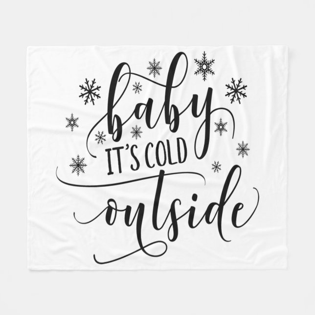 Baby It's Cold Outside Vinter Jul Holiday Fleecefilt (Framsidan (Horisontell))