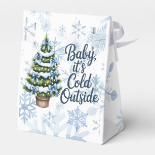 Baby, It's Cold Outside Vinter Pojke Baby Shower Presentaskar