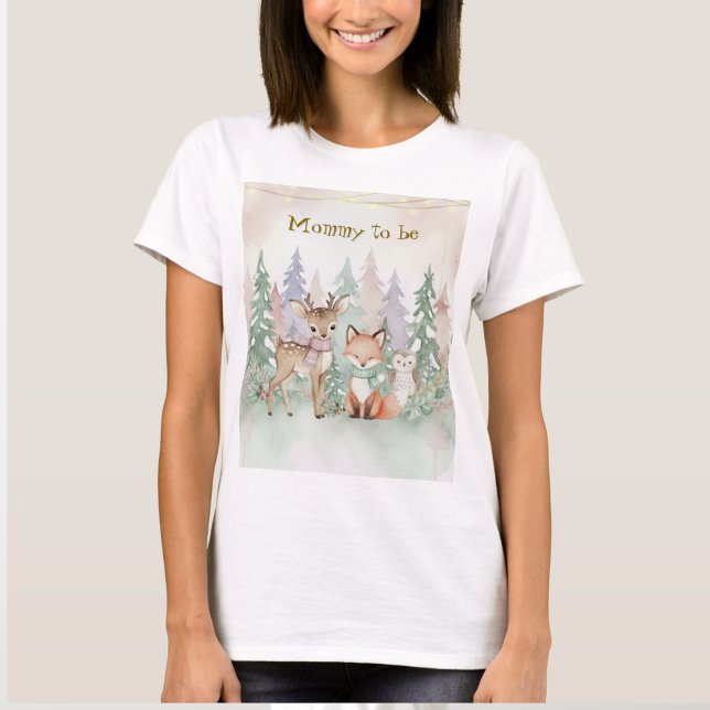 Baby It's Cold Outside Vinter Skogsbarnvask T Shirt (Skapare uppladdad)