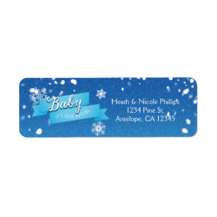 Baby it's Cold Outside Vinteradressetiketter Returadress Etikett
