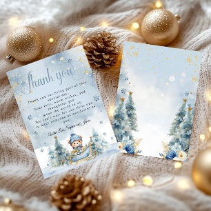 Baby It's Cold Outside Vinterbjörn │Blue Gold Tack Kort