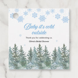 Baby It's Cold Outside Winter Baby Shower Gåvor Etiketter