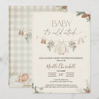 Baby It's Cold Outside Winter Baby Shower  Inbjudningar