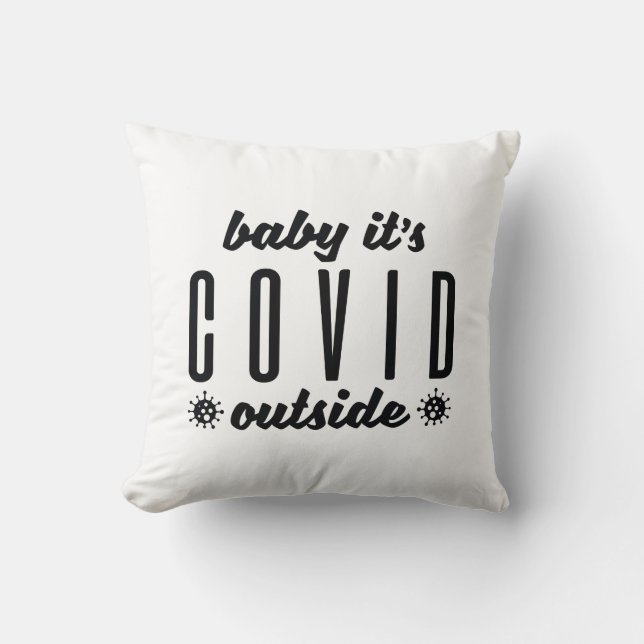 Baby It's Covid Utanför Kudde (Framsida)